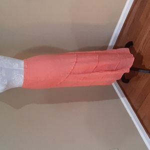 Peach summer boho layered Maxie skirt size large